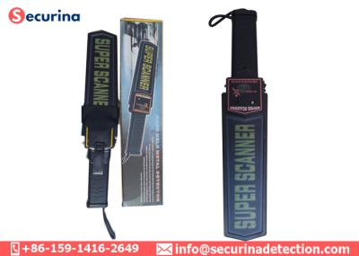 Preto à mão do controlo de segurança do detector de metais da varinha da elevada precisão com vibrador