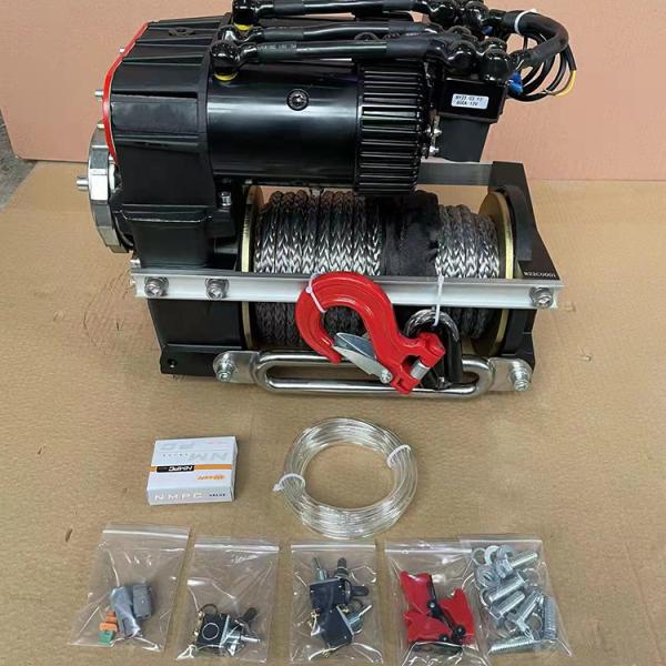 8.9HP 12V Twin Motor Winch 20000lbs Pull For Jeep SUV Truck