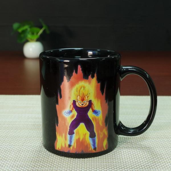 Promotional gift heat sensitive photo mug cartoon dragon ball vegeta