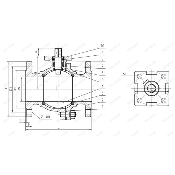 Отливка вкладов места шарикового клапана PTFE воды PN40 CF8 WCB
