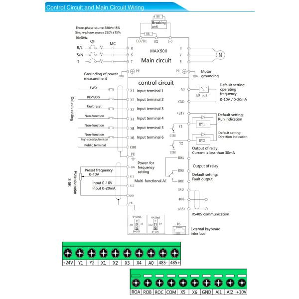 INOMAX MAX500 1.5KW VFD Variable Frequency Drive 3 Phase Motor Controller