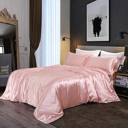 4pcs 16mm King Size Luxury Fluffy Mulberry Silk Bedding Sheets For Home
