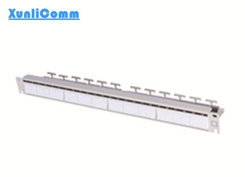 125 VAC RMS 24 Port Empty Patch Panel Full Sense Keystone Jack Supported