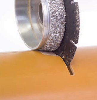 Vacuum Brazed Diamond Cutting & Bevelling Concrete Blade For Plastic Cast Iron Clay