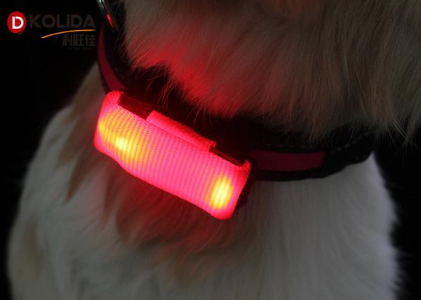 Weather Resistant Nylon LED Flashing Dog Night Light Attacher Pet Protect Collars