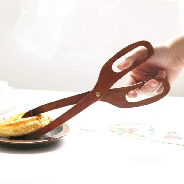 Creative Wooden Cooking Utensils Multipurpose Bread Clip Kitchen Food Scissors