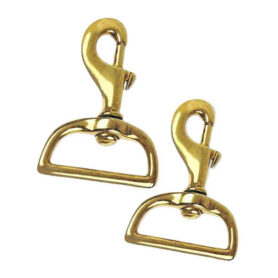 Solid Brass Swivel Snap Hooks
