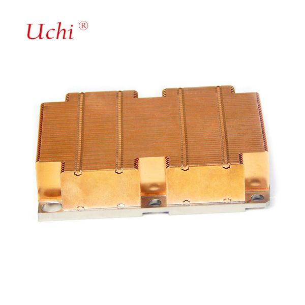 High Density Stacked Al Cu Fin Heat Sink Heat Pipe for Server Optical Cooling