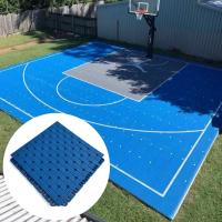 Reprodução de ruído exterior de PP azulejos esportivos modulares para 3x3 quadra de basquete do quintal