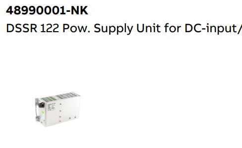 DSSR 122 48990001-NK ABB Pow. Unité d'alimentation pour les entrées en courant continu