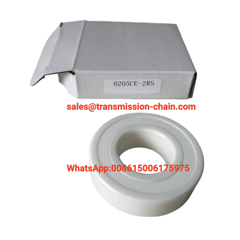 Si3N4 ZrO2 Ceramic Material 6205CE-2RS Full Ceramic Deep Groove Ball Bearing