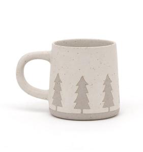 Taça de Café Jardim de Natal feita à mão Taça de Café Cerâmica Taças de Pedra