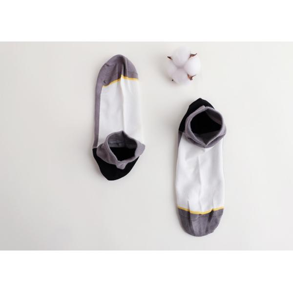 Elastic Grey Sports Ankle Socks Cotton Sweat Absorbing Material