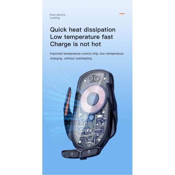 66W Magnetic Car Phone Holder With Fast Charging Hands Free Car Phone Holder