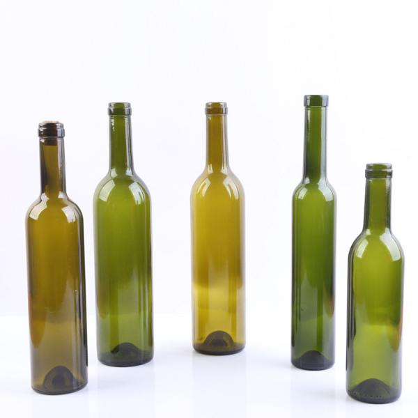 375ml 500ml 750ml Empty Glass Wine Bottles Dark Green Glass Bottles For Liquor Vodka / Whisky