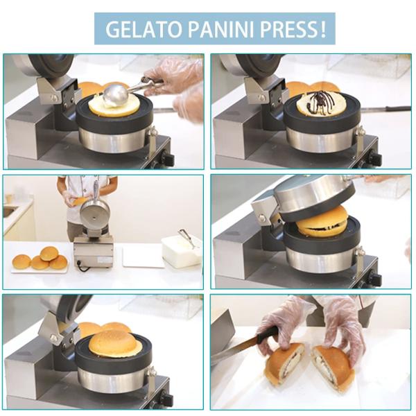 Commercial Stainless Steel Ufo Burger Maker Machine Nonstick Coated Street Snack Machines
