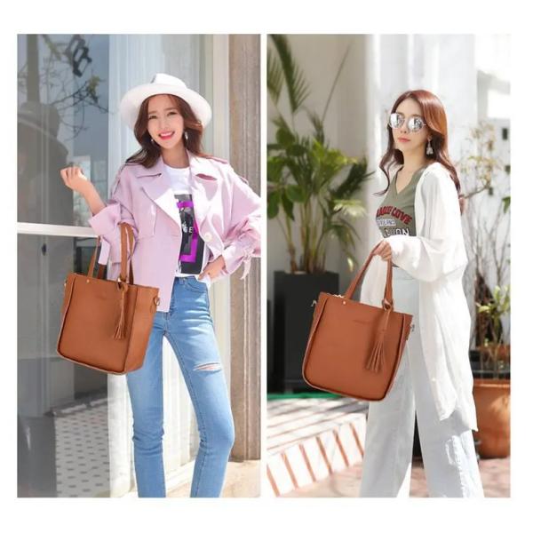 NATIONAL Style Unisex PU Leather Crossbody Bag with Large Capacity and Lychee Pattern