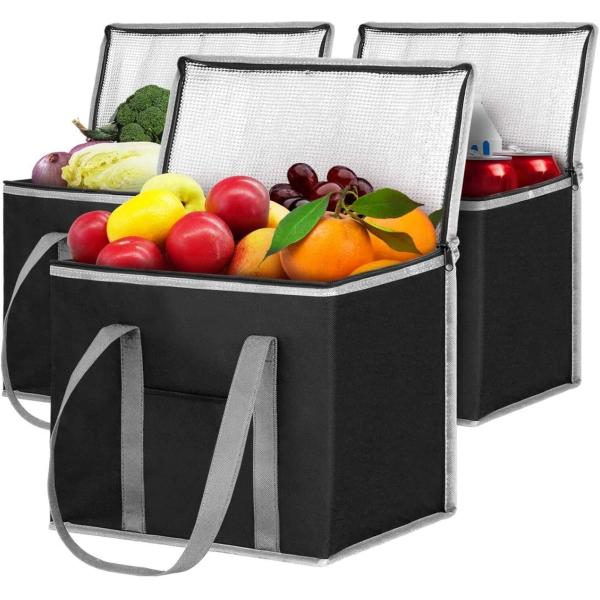 Custom Logo Insulated Tote Food Delivery Bag Customized Logo Solid Color Pattern Type