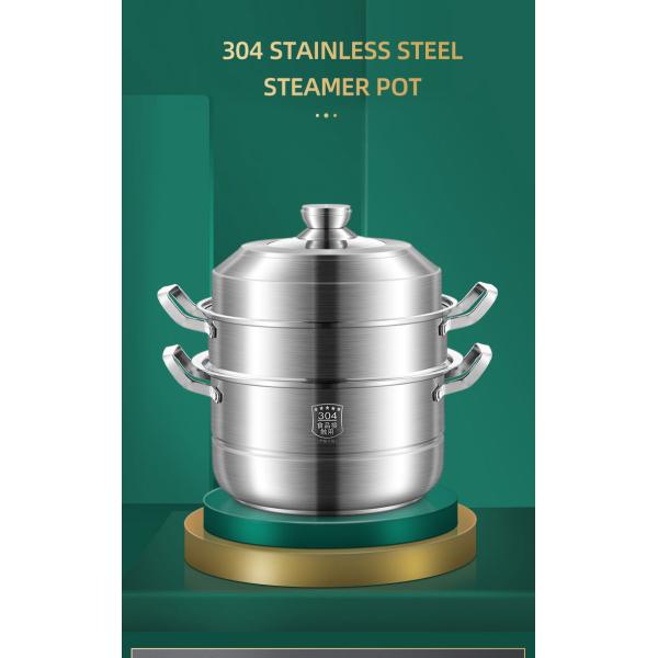 Wholesale TOP Seller 30cm Multipurpose Stock Pot Cookware 18/8 Stainless Steel Steam Cooking Pot With Visual Lid