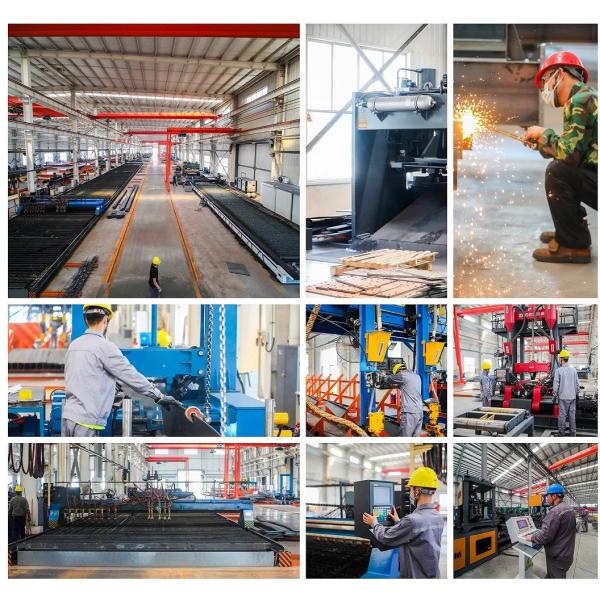 Hangar d'aéronefs en acier léger Q355 Q235 avec poutre en section H