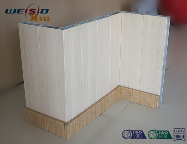 Architectural Interior Decorative Metal Wall Panels with wood looking film