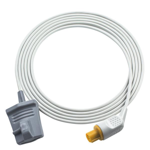 GE Hellige Compatible Direct-Connect Reusable SpO2 Sensor 7 Pin Adult SMK SMC SMU SMS SMV SpO2 Probe