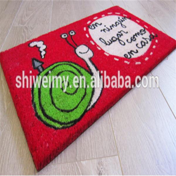 Hot sales coconut natural fiber printed door mat