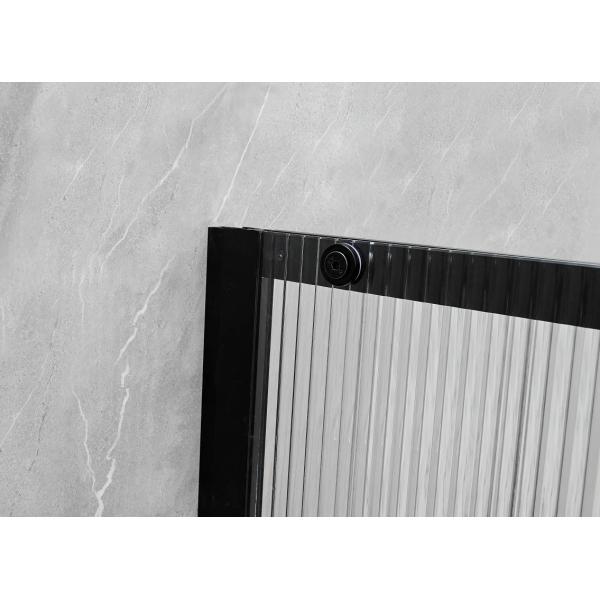 6mm Narrow Reeded Glass With Alum Frame For Modern And Stylish Bathroom