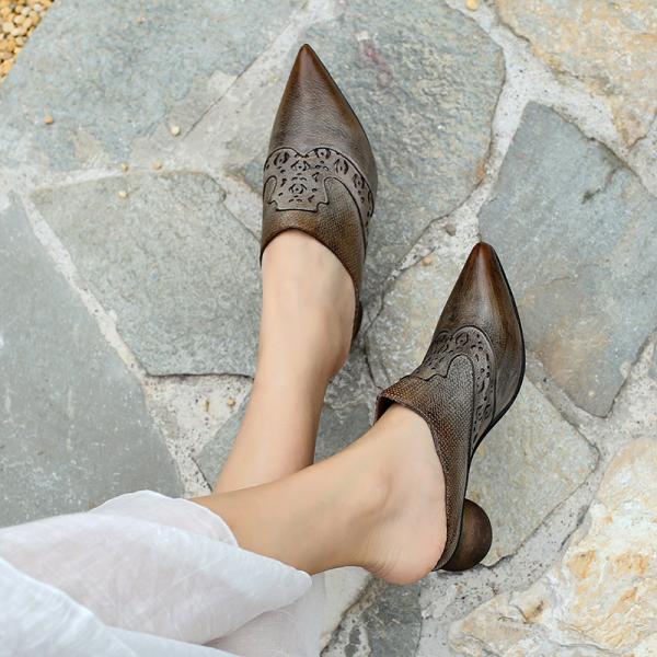 S255 New fashion temperament women's heel shoes wild pointed sexy cool breathable mid-heel women's shoes