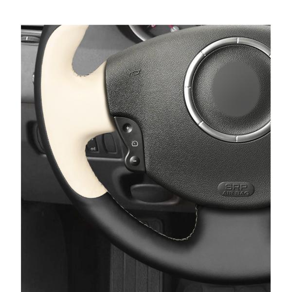 MEWANT Auto Parts For Renault Megane 2 Scenic 2  Kangoo 2 Nappa Leather Hand-stitched Steering Wheel Cover Nappa Leather