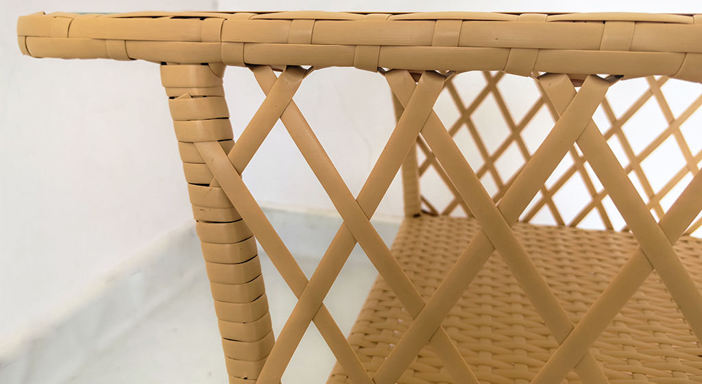 Rattan Furniture Indoor Outdoor Garden Patio Set Steel Frame Wicker Children Table and Chairs Space Saving Mini Child Sets