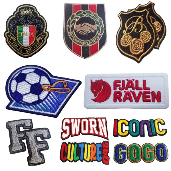 Customized Exquisite Logo Sew on Embroidery Design Full Embroidered on Fabric Patches for Clothing