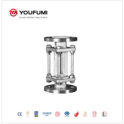 Stainless Steel  PTFE Lined Reducing Flange Sight Glass  Casting Technics