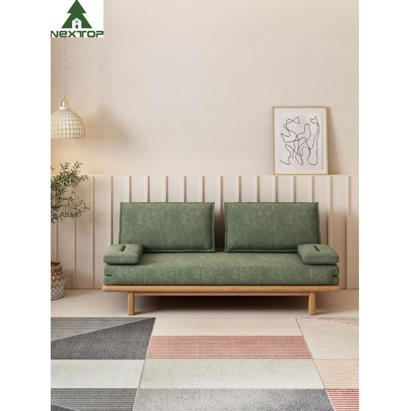 Novelty Foldable Shrinkable Custom Sofa Bed Green Linen Environmental Friendly
