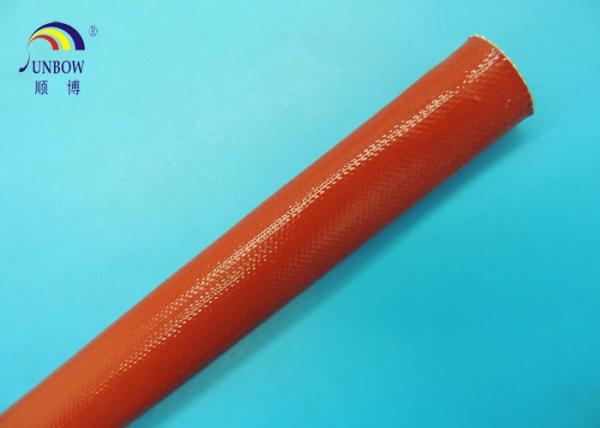 Red ID 10MM Expandable Braided Sleeving Coated with Silicone Resin -60℃ ~ 180℃