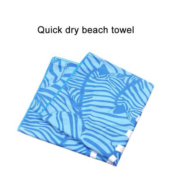 Toalha de praia de microfibra de secagem rápida e grande com logotipo de impressão personalizada