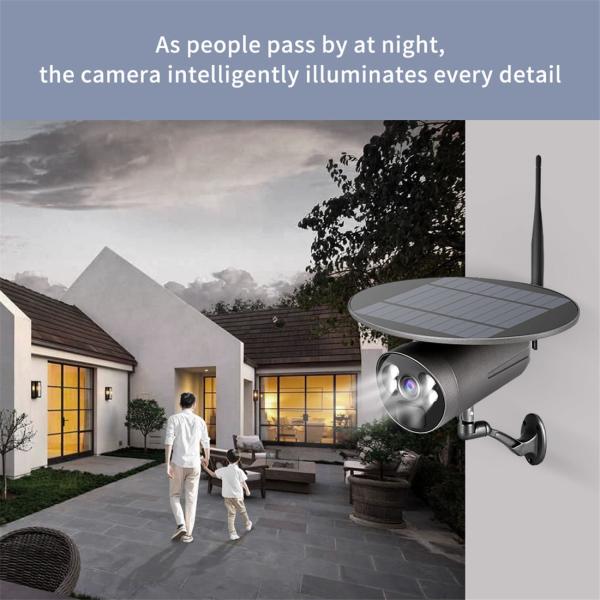 STW-5L Home Outdoor yard lamp night light no wires Ip66 Wireless 1080p Ip PTZ Security Surveillance Solar Wifi Camera(ST