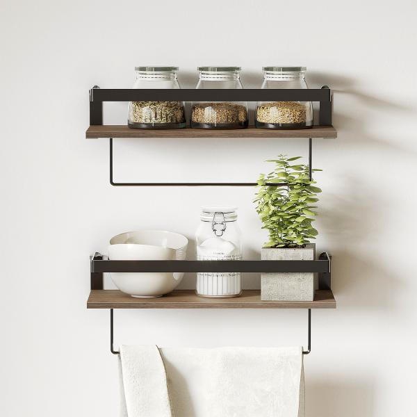 As your request Kitchen Corner Organizer Wall Mounted Type Rustic Wood Bracket Heavy Duty