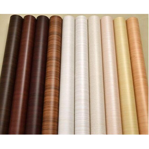White Pvc Wood Grain Film , Decorative Pvc Membrane Sheet For Furniture