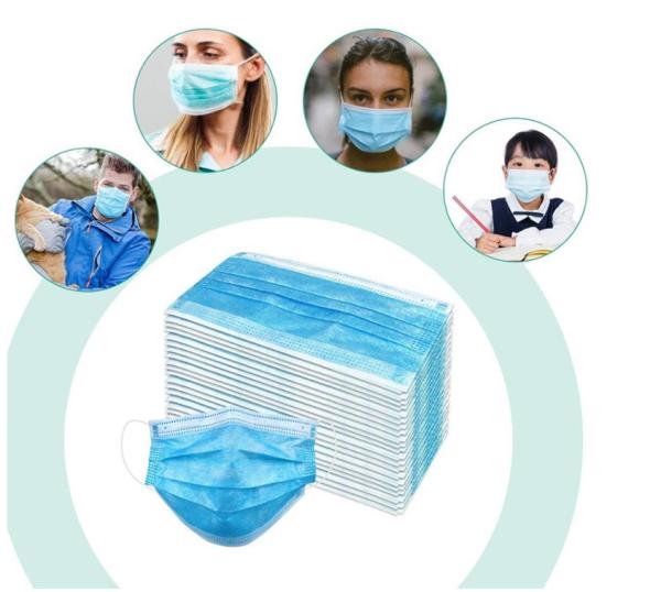 SGS Certified Non Woven Fiber Disposable Face Mask