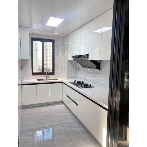 Armoires de cuisine haut de gamme en aluminium durables, écologiques et sûres pour la maison et l'hôtel