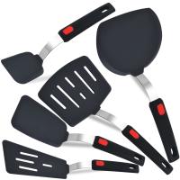 5-Pack BPA Free Spatulas de silicone Turner Set para utensílios de cozinha flexíveis utensílios de cozinha flexíveis Spatulas para ovos