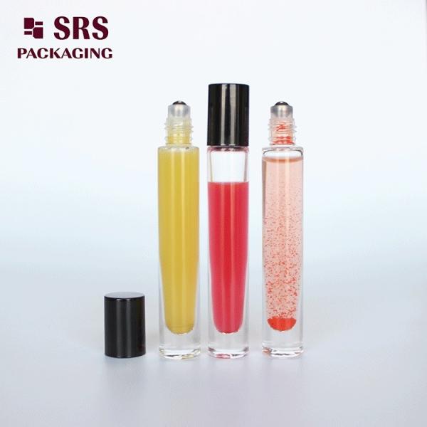 10ml transparent thick wall glass roller metal ball bottle empty luxury fragrance oil bottle