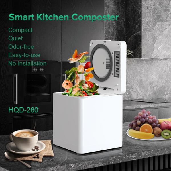 Composteur de cuisine intelligent de 2,5 litres de capacité, équipé d'un équipement OEM, composteur de cuisine de déchets intelligents, transformant les déchets alimentaires en compost