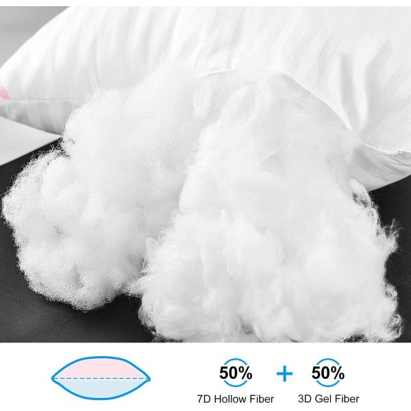 Queen Size Memory Foam Bed Pillows for Side and Back Sleepers 2 Pack Super Soft Pillows