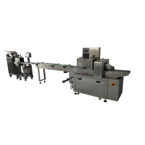 Energy Bar Full Automatic Flow Packing Machine Wrapper Feeding Line 304