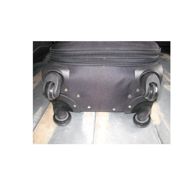 Colorful 4 Wheel Soft Trolley Luggage Set Of 3 With Silver Iron Trolley 20 / 24 / 28 Inch