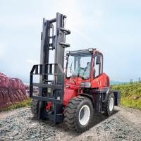 caminhão de empilhadeira de quatro rodas de 6 toneladas de 5 toneladas dos veículos de Off Road com sistema de travagem hidráulico