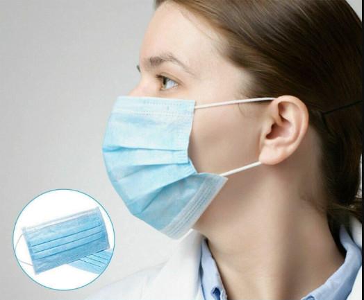 Latex Free 3 Ply Disposable Face Mask With Elastic Ear Loop