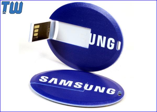 Oval Card Design USB Pen Drive Full Color Digital Printing Advertising Gifts